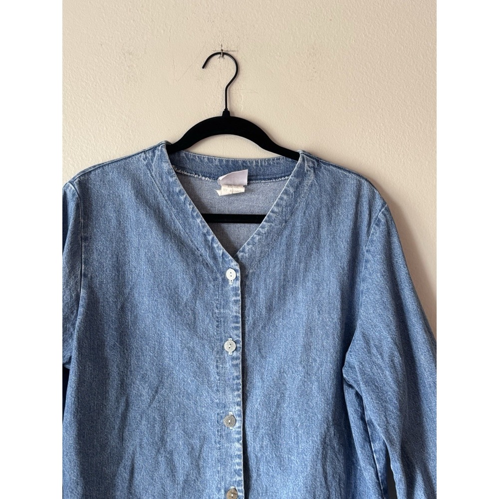 Vintage BTB Better Than Basic Button Front Denim … - image 2